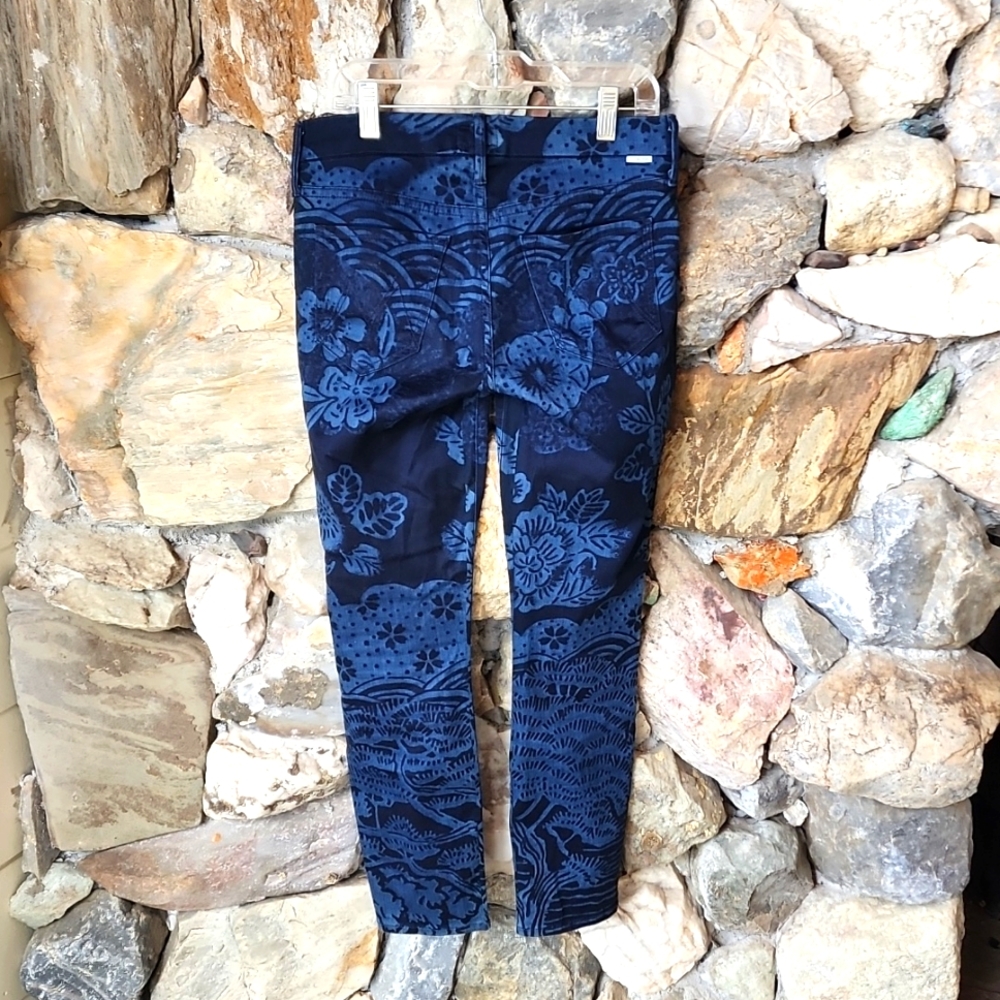 MOTHER Denim The Looker Blue Moon of Tokyo Cotton Crop Pants Size 25 - Picture 9 of 13